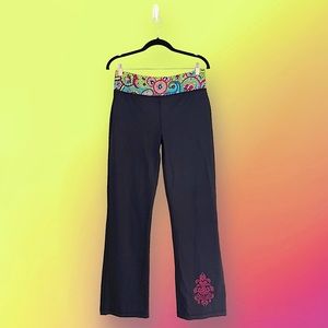 Disney Parks Mickey Mouse Paisley Workout Flare Yoga Pants